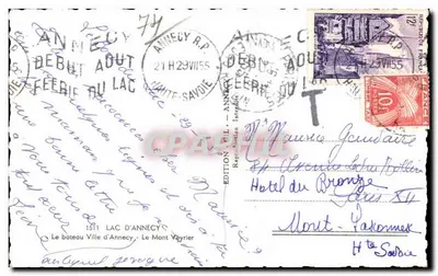 Lago d'Annecy — Nave Ville d'Annecy — Edizione Proibita — Verso