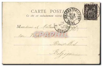 Palácio da Bélgica — Exposição Universal de 1900 — Berthand - Baschet editor — Verso