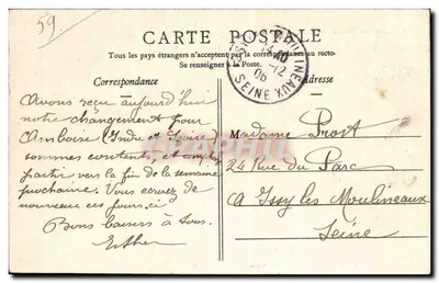 Maroilles-Bains — La Digue en de Villas — Uitgave Nouvelles Galeries - Dunkerque — Achterkant