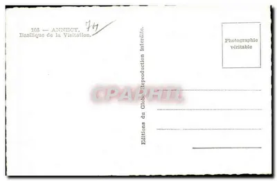 Basilica della Visitação — Annecy — Edizioni del Globe — Verso