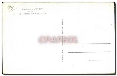 Zamek Montrottier — Obrzeża Annecy — Wydawnictwo GIL, nr 3486 — Rewers