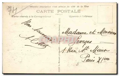 Saint-Gervais-les-Bains e o Caminho de Ferro do Mont-Blanc — L. Morand, fot.édit. — n° 144 — Verso