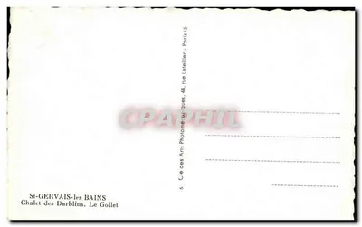 Chalé dos Darblins — Le Gollet — St-Gervais-les-Bains — Verso