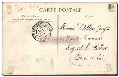 Antigo posto de Badoumbé às margens do Bakoy — África Ocidental Francesa — Sudão — Ferrovia de Kayes ao Niger — n°433 — editor Coleção Geral Fortier, Dakar — Verso