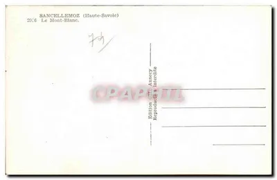 Sancellemoz (Haute-Savoie) — Mont-Blanco — Édition GIL, Annecy, n° 2936 — Verso