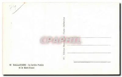 Sallanches - O Jardim Público e o Mont-Blanc — Edição Mont-Blanc — Verso