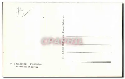 Sallanches — Ogólny widok — Zamek i Kościół — Wydawnictwo Mortelanc - Sallanches — Rewers