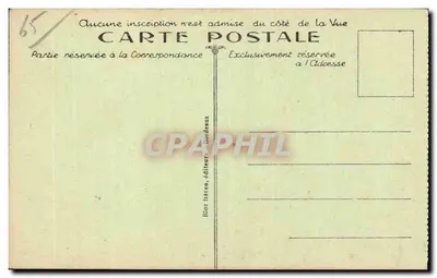 Cauterets — La Grange della Regina Hortense (1240 m.) — Bloc frères, editore Bordeaux — Verso