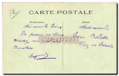 Le Mans - Most X, zbudowany w 1898 roku dla przejazdu tramwajów paryskich i elektrycznych miasta, obok mostu Yssoir — Fot. A. Dolbeau, Le Mans — Rewers