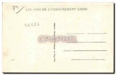 Le Mans — Muzeum Królowej Bérengère — Stary wewnętrzny dom wsi — Rewers