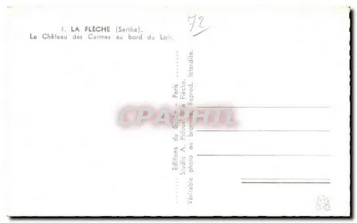 Kasteel van de Carmelieten — La Flèche (Sarthe) — Uitgaven van het Globe, Parijs — Achterkant