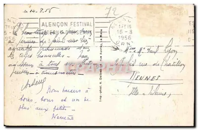 St-Léonard-des-Bois (Sarthe) — Vale e Colina de Narbienne — editor A. Dobes, rua Auray, Le Mans — Verso