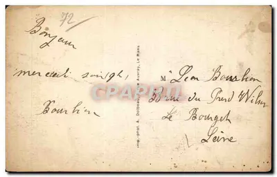 Connerre (Sarthe) — canto pitoresco — Dolbeau, A. (Auvray, Le Mans) n°2209 — Verso