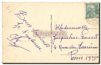 Coucy-le-Château — O Castelo - Localização da Capela, Século XII — Bilhete postal antigo n°79, editor Bilhete postal antigo — Verso