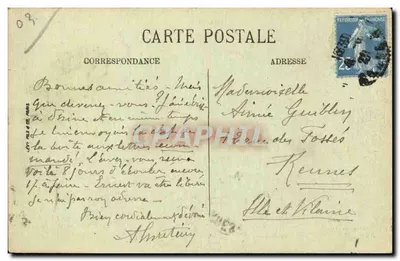 Vichy — Pêcheurs au bord de l'Allier — LL. — Verso