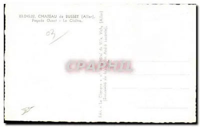 Castelo de Busset — Fachada Oeste — O Cloître — Editor « La Cigogne » — Verso