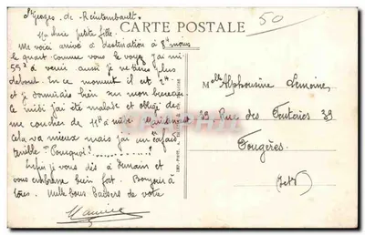 Cherbourg — Estação de chegada - Montanha e Forte do Roule — A Baixa Normandia pitoresca — 494. Le Goubey, editor. St-Pierre-Eglise — Verso