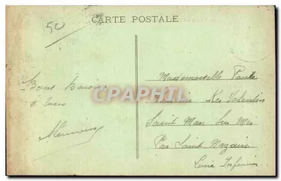Cherbourg - Quai de Caligny e a Montanha do Roule — A.-B., editor Cherbourg, n°32 — Verso