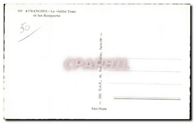 Avranches - Stara wieża i bastiony — C.A.P., Paryż — Rewers