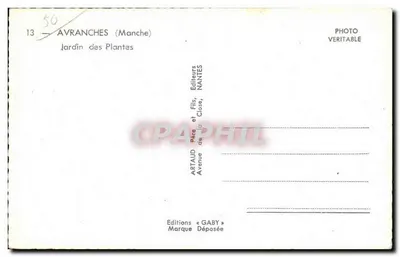 Ogród Botaniczny — Avranches (Manche) — Wydawnictwo Gaby — Rewers