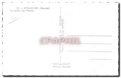 Avranches (Manche) — Ogród Botaniczny — Wydawnictwo Gaby — Rewers