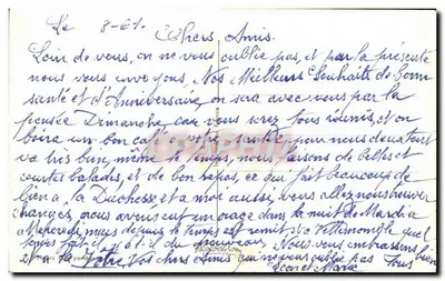Arranjo de carnationes — Parabéns de aniversário — editor não visível — Verso