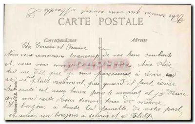 Kwitki karnacji — 'Heureuse Année' — J.C. PARIS nr 481 — Rewers
