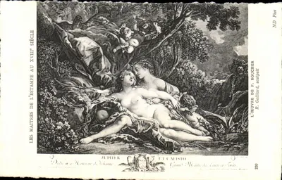 Júpiter e Calisto — A obra de F. Boucher, gravada por R. Gaillard — série 280
