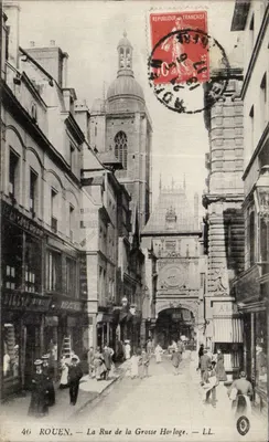 Rouen — A Rue de la Grosse Horloge — LL.