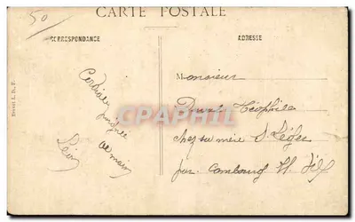 Avranches — Vue générale prise en ballon — Ed. Lechapelaïs n°17 — Verso