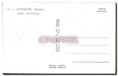Ogród Botaniczny — Avranches (Manche) — Éditions Gaby — Rewers
