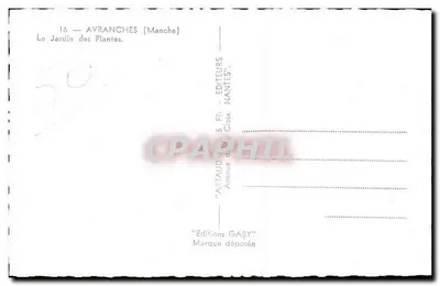 Avranches (Manche) — Ogród Botaniczny — Éditions GABY — Rewers