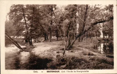 Bretenoux (Lot) — a ilha da Bourgnatelle — Geb.