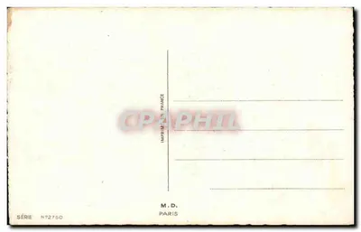 Bukiet pionów — Szczęśliwego Dnia — M.D. Paryż, seria N°2750 — Rewers