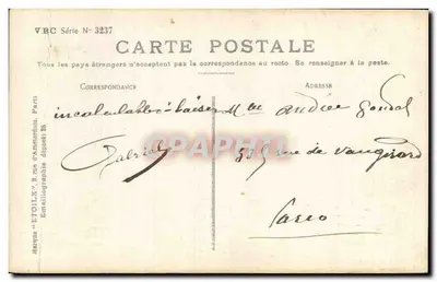 Bouquet de carnations — République Française — VBC Série N° 3237 — Verso