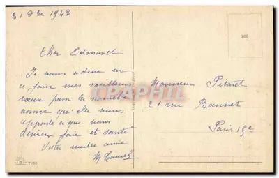 Fer de cavalheiro e flores de pâquerette — editor desconhecido, número de série não visível — Verso