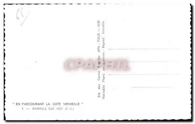 Banyuls-sur-Mer — widok panoramiczny — Sté des Cartes Postales APA - POUX - ALBI — Rewers