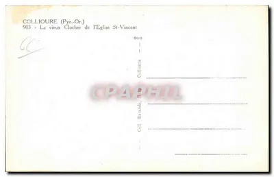 Collionure (Pyr.-Or.) — Stary dzwonnica kościoła św. Wincentego — B. Larnade, n° 903 — Rewers