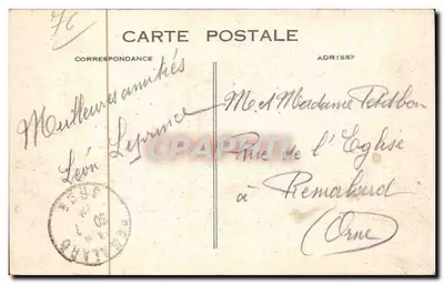 Le Havre — Jardim do Hotel de Ville e Rue de Paris — Editor E. P. de Moulins, n° 101 — Verso