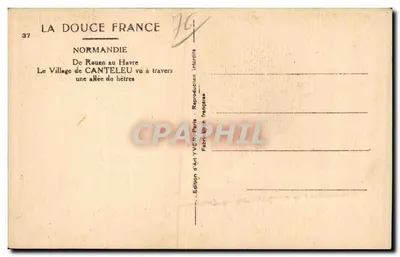 Canteleu - O Village - vista através - A Doce França - Bilhete postal antigo — Verso