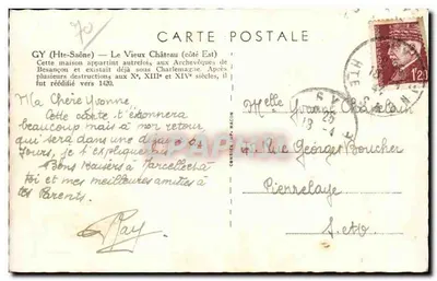 GY (Haute-Saône) — Stare Zamki (strona wschodnia) — Cim — Rewers
