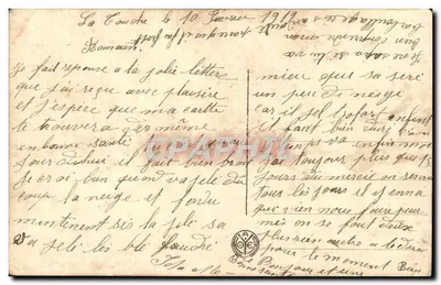 Carta postal sentimental — Para Você Meu Coração e Meus Melhores Pensamentos — ZED 425 — Verso