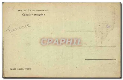 Kawaler z terenu — Tunezja — Photo Soler, Tunis — Rewers