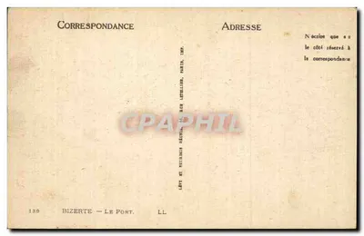 Bizerte — O Porto — Editor LL, n° 139 — Verso