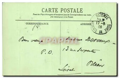 Bizerte — Katedra i Plac — LL. Kolekcja E. Fages — Rewers