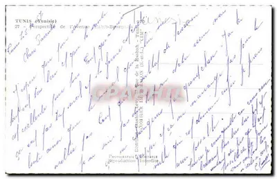 Tunis — Perspektywa Alei Habib Bourguiba — Dystrybucja GASTON LAVO — n° 27 — Rewers