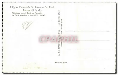 El Cristo esperando la muerte — Jouarre (Var) — J. LE MARIGNY Editor — Reverso