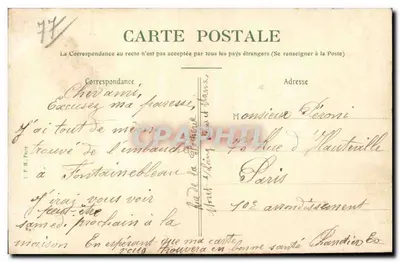 Moret-sur-Loing — Brama Samois — F. Thion, wyd., nr I — Rewers