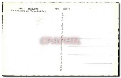 Zamek Vaux-le-Pénil — Melun — REAL - PHOTO — Rewers