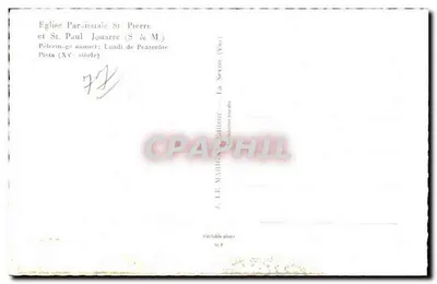 Pietá — Igreja Paroquial de São Pedro e São Paulo de Jourarre — J. LE MAITRE Editora — Verso